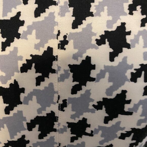 Donna Morgan Vintage Style Hounds Tooth Fitted Dress Size 12 - Picture 3 of 8